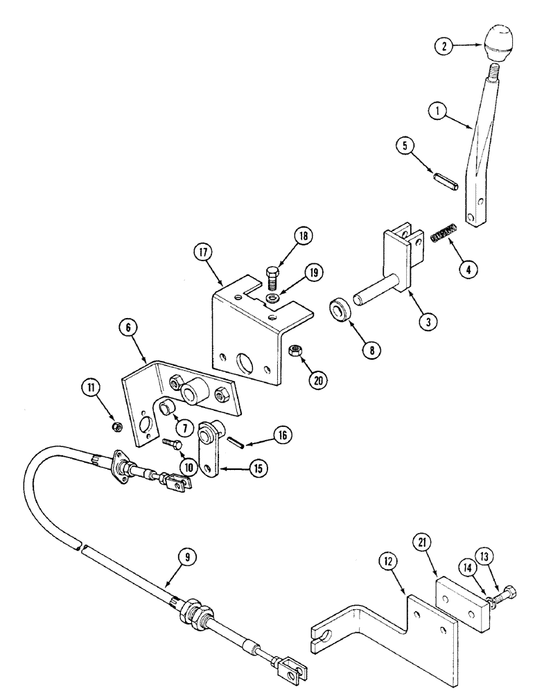 Схема запчастей Case IH 1494 - (6-224) - MFD ENGAGEMENT LEVER, TRACTORS WITHOUT CAB (06) - POWER TRAIN