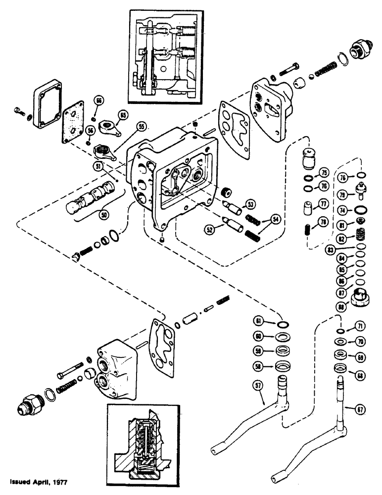 Схема запчастей Case IH 1175 - (169A) - A141385 AUXILIARY VALVE, WITH STRAIGHT OUTLET FITTINGS (08) - HYDRAULICS