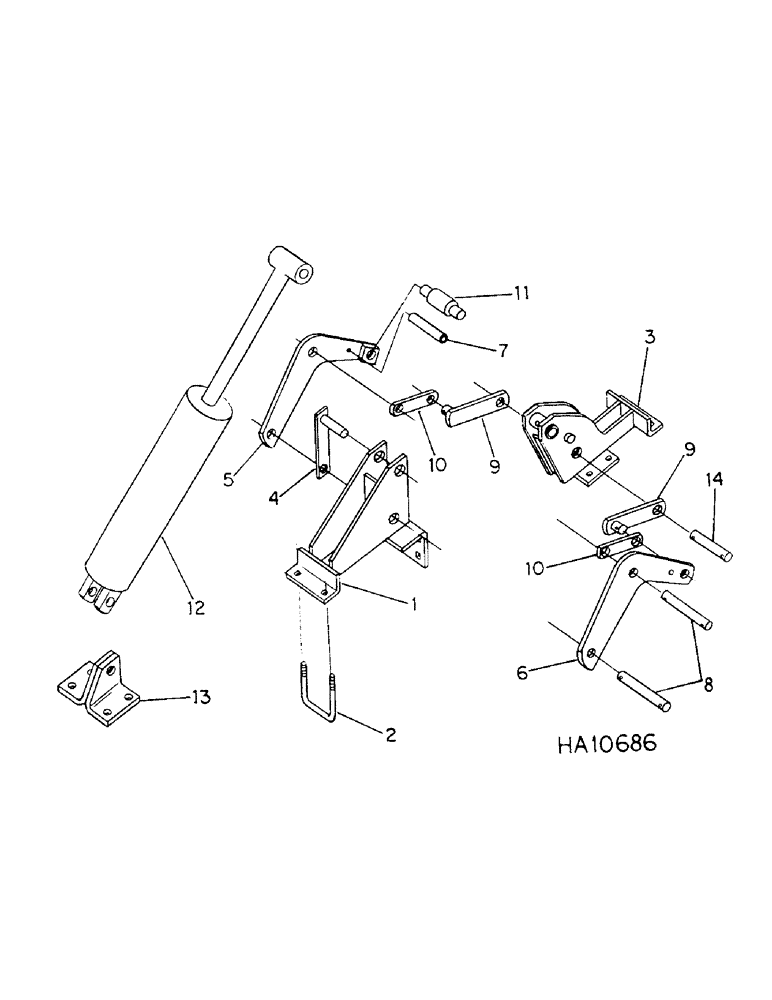 Схема запчастей Case IH 4700 - (A-21) - SECONDARY WING FRAME EXTENSION REAR HINGES, FLOATING TYPE, FOR USE W/47 -52 SIZES DOUBLE FOLD MDLS 