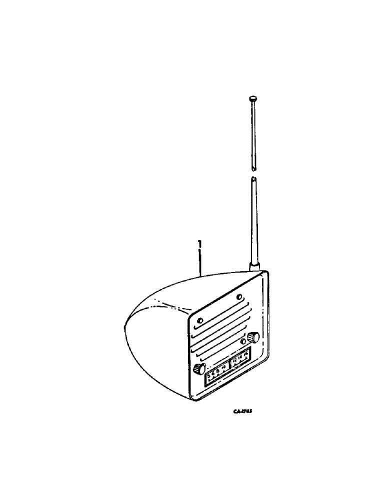 Схема запчастей Case IH 715 - (13-19) - SUPERSTRUCTURE, RADIO W/ANTENNA (05) - SUPERSTRUCTURE