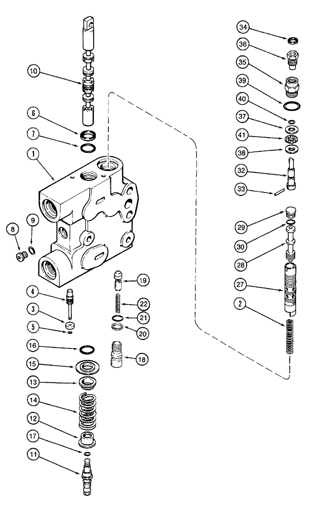 Схема запчастей Case IH 7210 - (8-056) - HYDRAULIC REMOTE VALVE ASSEMBLY, FIRST REMOTE WITH LOAD CHECK (08) - HYDRAULICS