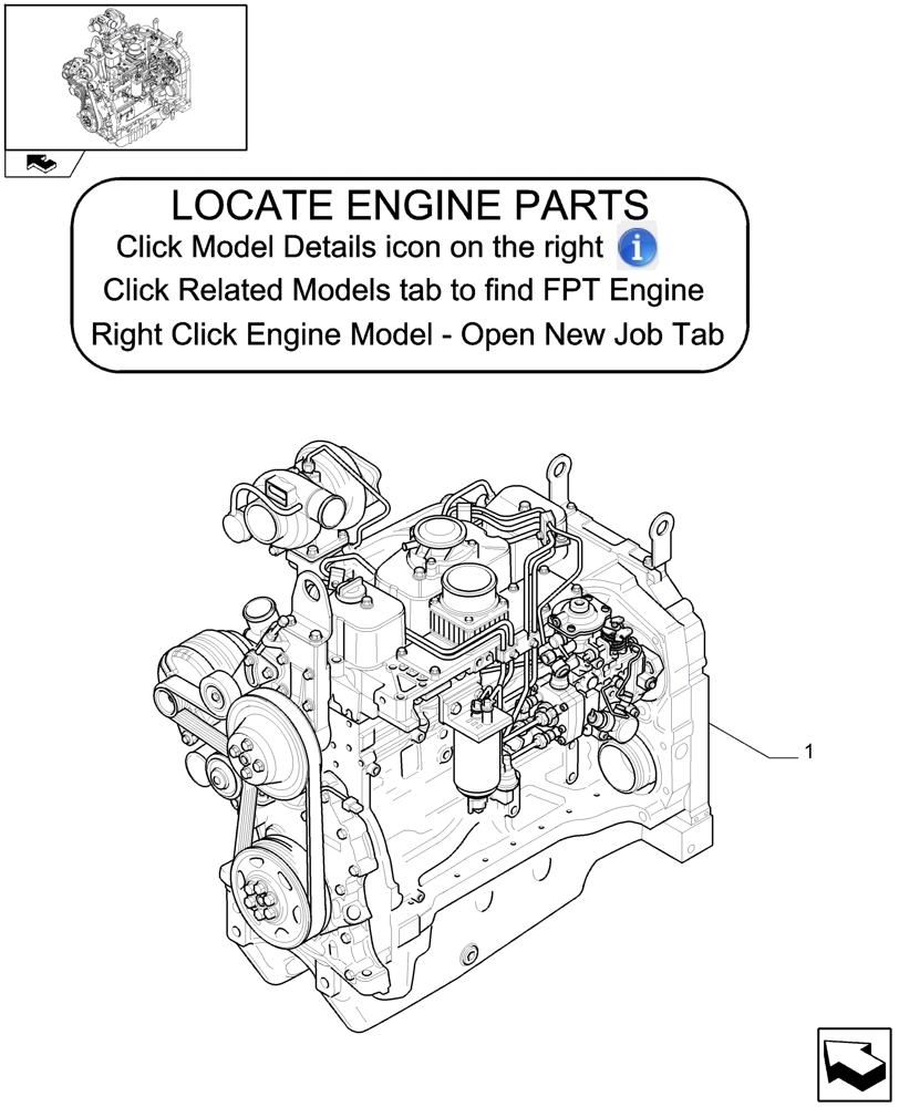 Схема запчастей Case IH FARMALL 105V - (0.02.1/04) - ENGINE - ASSY (01) - ENGINE