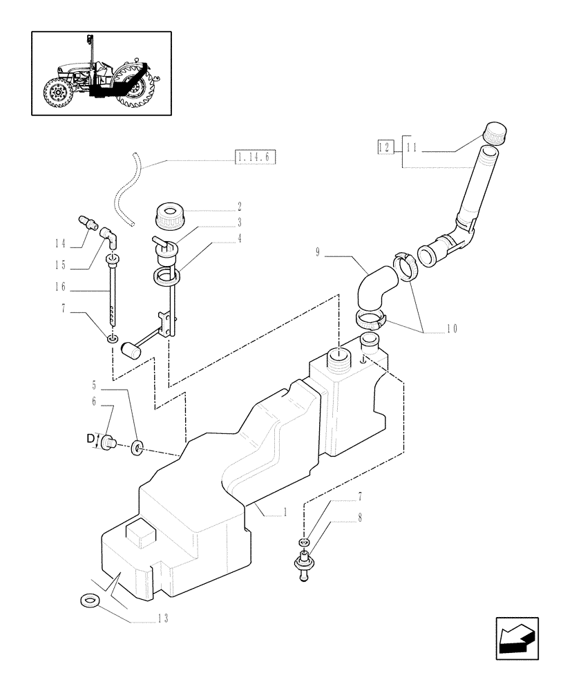 Схема запчастей Case IH JX1070C - (1.14.0[01]) - FUEL TANK - C5540 (02) - ENGINE EQUIPMENT