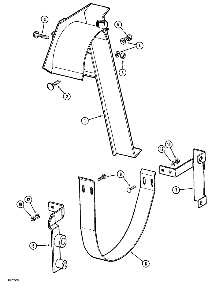 Схема запчастей Case IH 2044 - (9C-16) - FAN PULLEY GUARDS, USED WITH 8 INCH DIAMETER IDLER PULLEY (15) - HANDLING SYSTEM