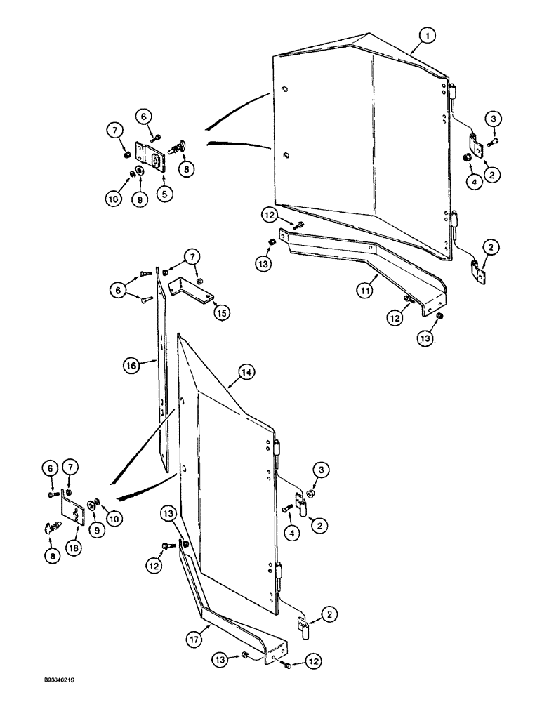 Схема запчастей Case IH 2044 - (9A-75A) - FRONT AND REAR DOORS (13) - PICKING SYSTEM