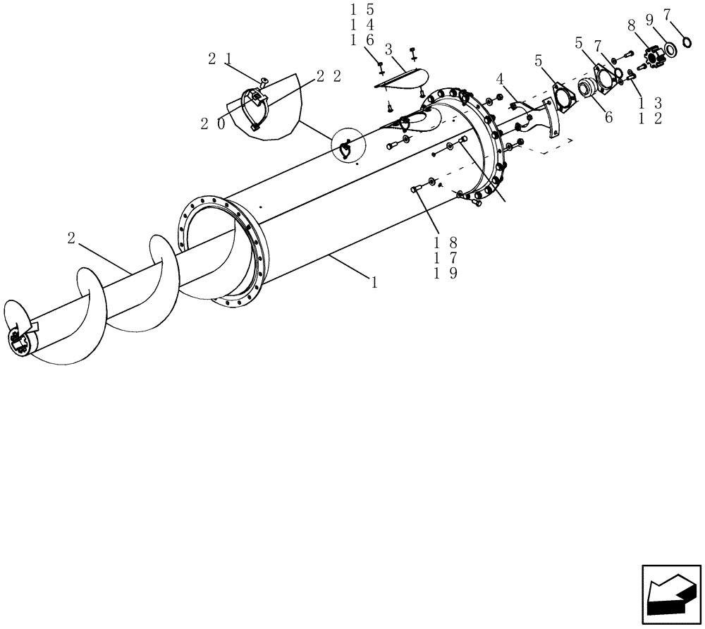 Схема запчастей Case IH 9230 - (80.180.17[02]) - AUGER UNLOADING ASSY - 44IN EXT WEAR RED (80) - CROP STORAGE/UNLOADING