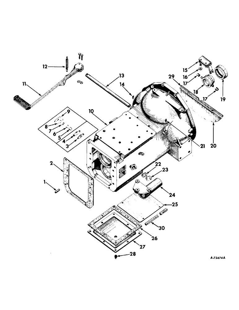 Схема запчастей Case IH B414 - (080) - CLUTCH, CLUTCH HOUSING AND CONNECTIONS (03.1) - CLUTCH