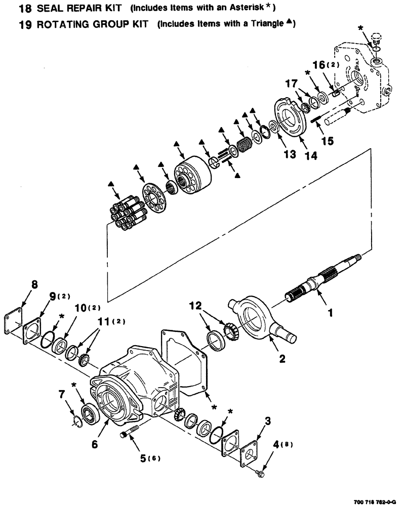 Схема запчастей Case IH 8860 - (08-26) - VARIABLE MOTOR ASSEMBLY - LEFT (35) - HYDRAULIC SYSTEMS