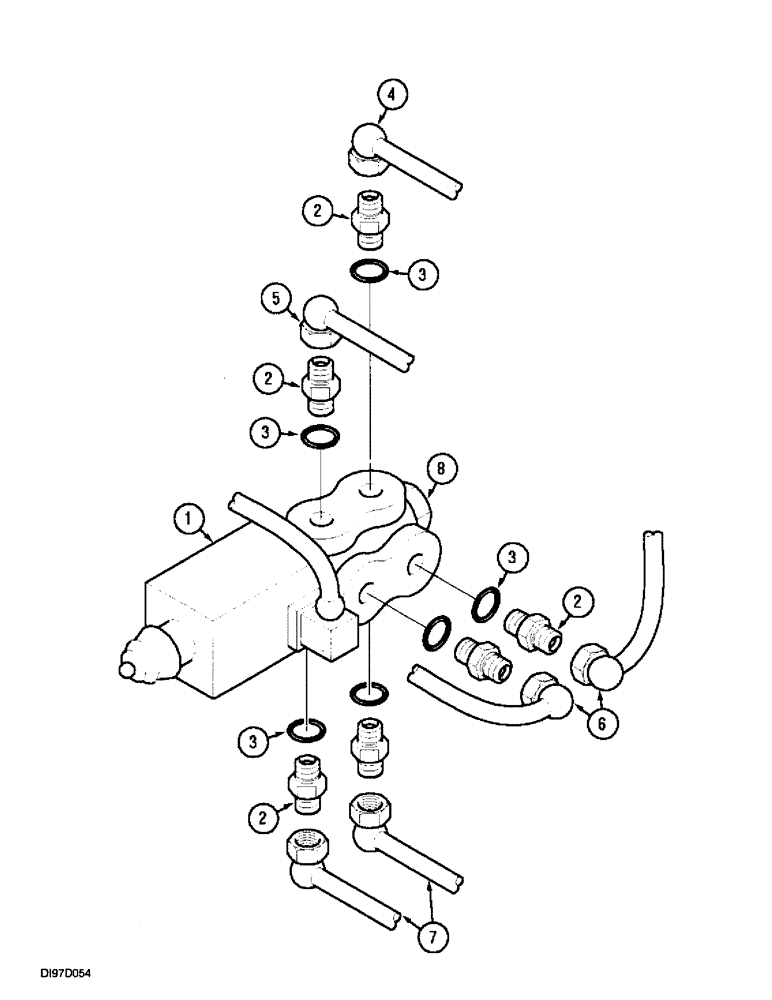 Схема запчастей Case IH 8650 - (2-44) - VALVE, DIVERTER, 8650 