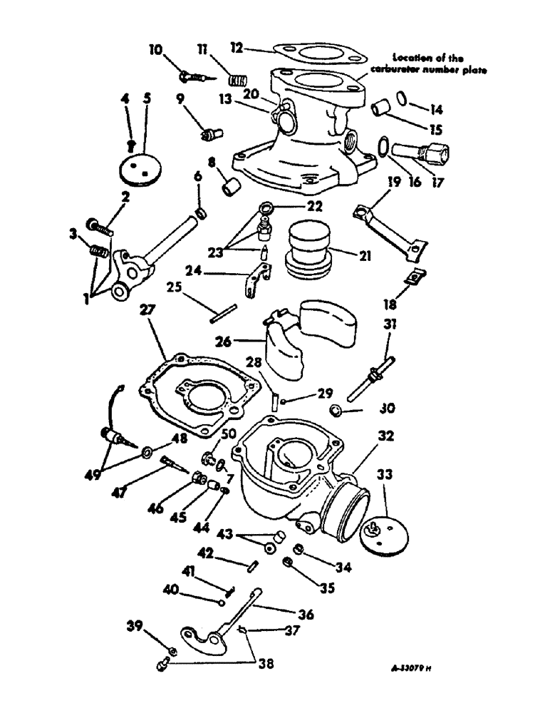 Схема запчастей Case IH 420 - (275) - CARBURETOR, IH, GASOLINE (10) - ENGINE