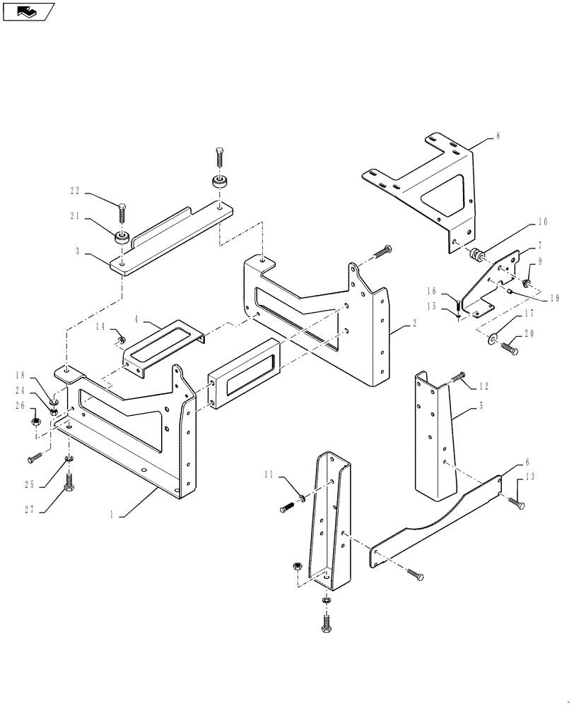 Схема запчастей Case IH P215 - (10.012.01) - ENGINE AND RADIATOR MOUNTING (10) - ENGINE