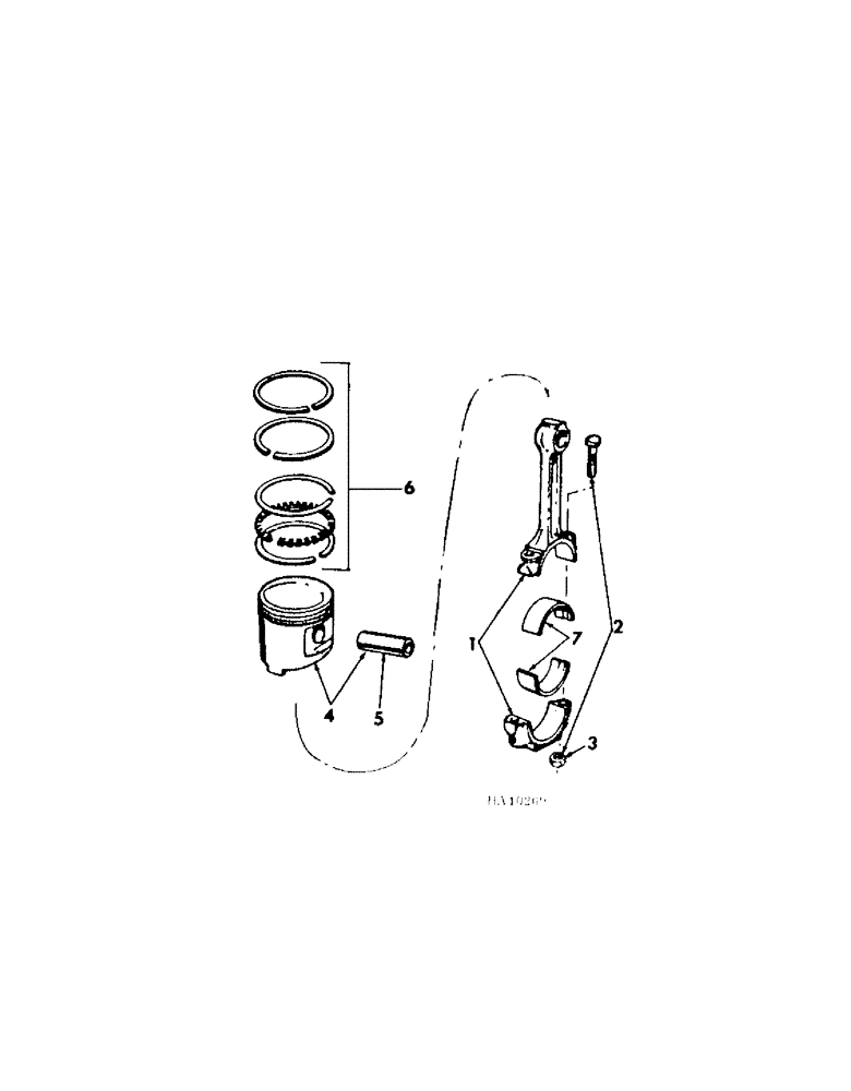 Схема запчастей Case IH 4000 - (12-05) - POWER, C-232 GAS ENGINE CONNECTING RODS AND PISTONS Power