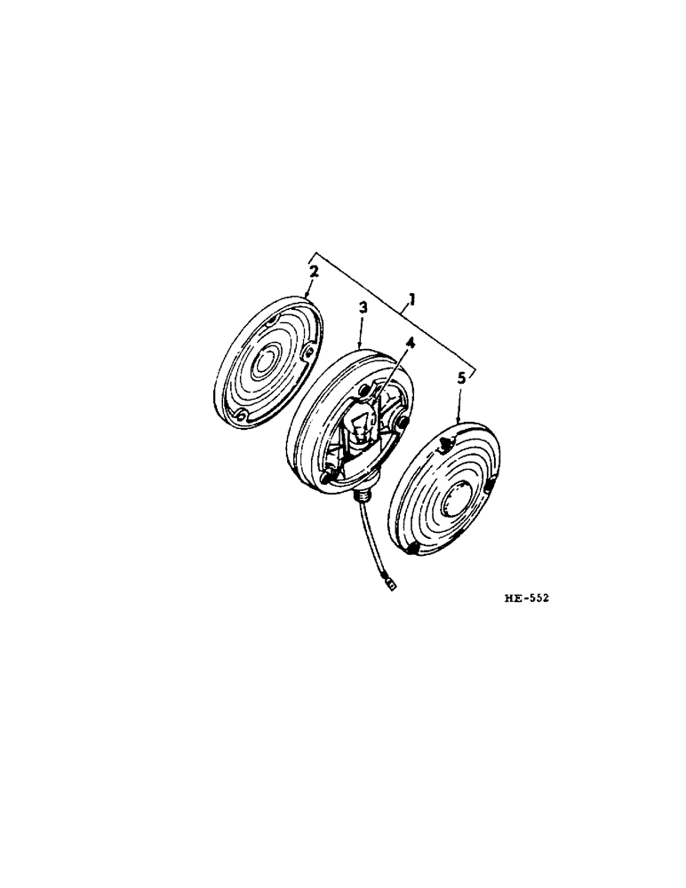 Схема запчастей Case IH 201 - (E-011[1]) - SAFETY FLASHING LIGHT (55) - ELECTRICAL SYSTEMS