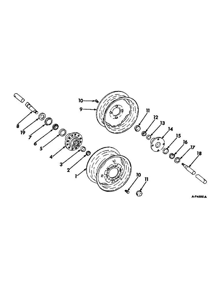 Схема запчастей Case IH 420 - (D-06) - WHEELS AND AXLES 