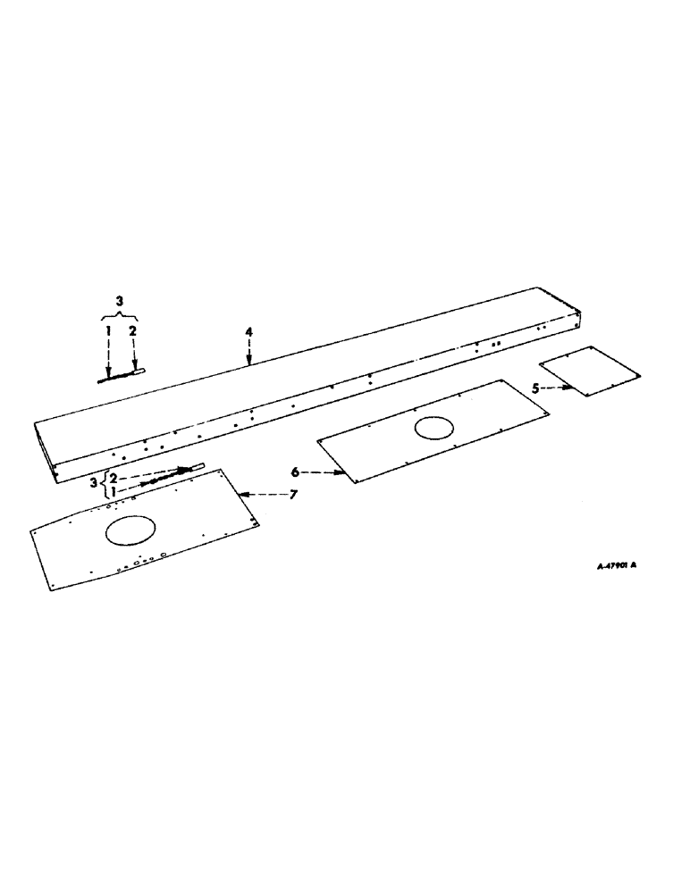 Схема запчастей Case IH 45 - (A-07) - CONVEYOR BOTTOM, 45 BLOWER 