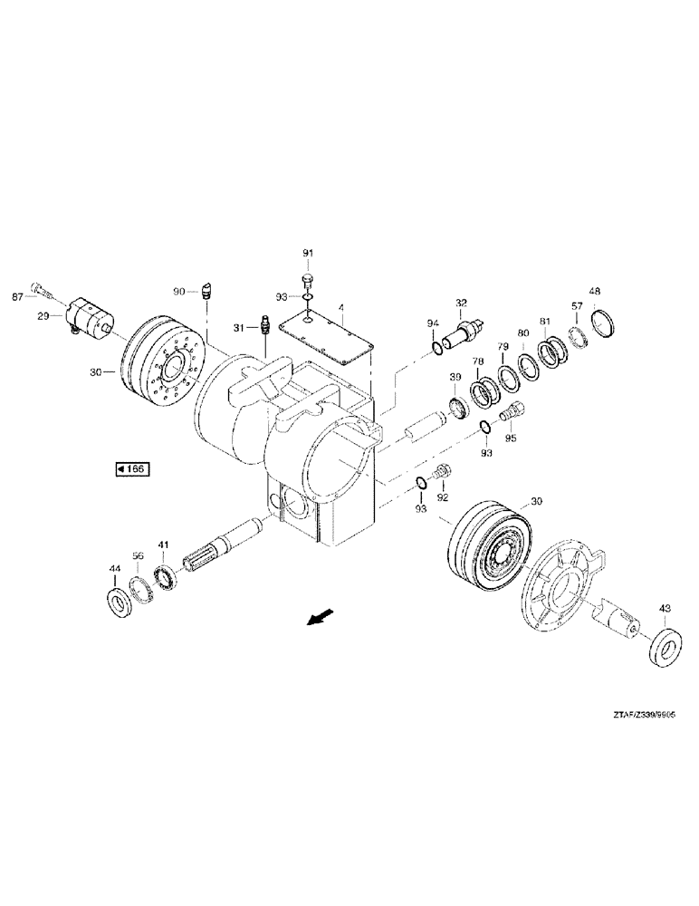 Схема запчастей Case IH 8790 - (261) - MANUAL SHIFT & REVERSING GEAR (14) - MAIN GEARBOX & DRIVE