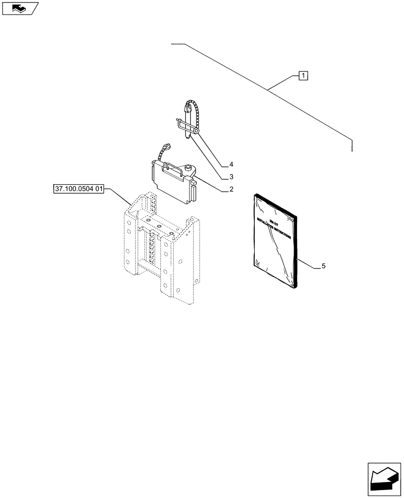 Схема запчастей Case IH PUMA 215 - (88.037.06) - DIA KIT - TOW HOOK CAT. D3 (88) - ACCESSORIES