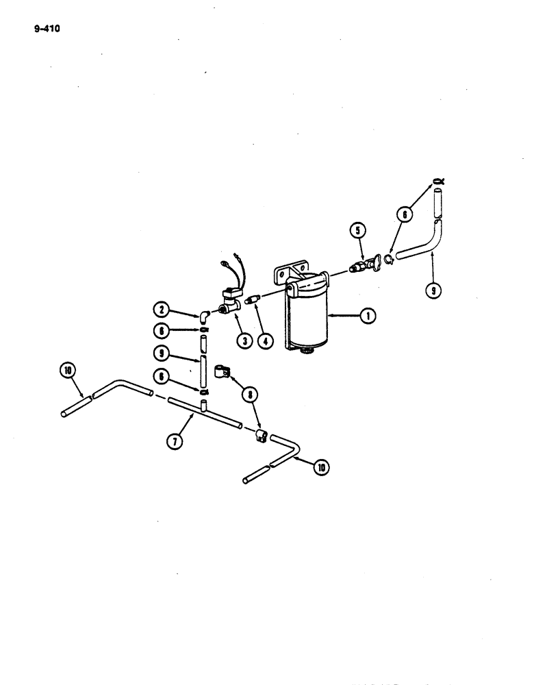 Схема запчастей Case IH 782 - (9-410) - WATER LINES AND CONNECTIONS, LOW DRUM P.I.N. 507 THRU 681 HIGH DRUM P.I.N. 507 THRU 2124 (09) - CHASSIS ATTACHMENTS