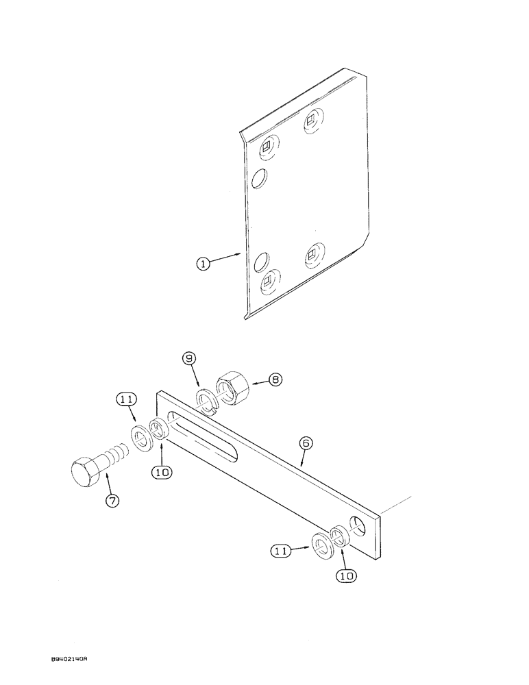 Схема запчастей Case IH 7100 - (9-100) - HITCH BUMPER PLATE & STABILIZER, FOR DRILLS WITH MULTIPLE HITCHES , MACHINES BUILT 1980 THROUGH 1984 (09) - CHASSIS/ATTACHMENTS