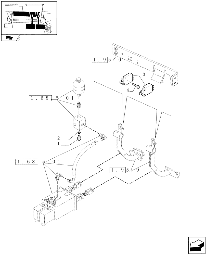 Схема запчастей Case IH PUMA 180 - (1.75.0[12]) - BRAKING SYSTEM SWITCHES AND RELATED PARTS (06) - ELECTRICAL SYSTEMS