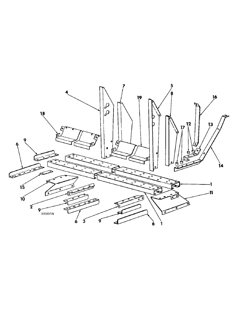 Схема запчастей Case IH 510 - (A-04) - FOOTBOARDS AND SUPPORTS 