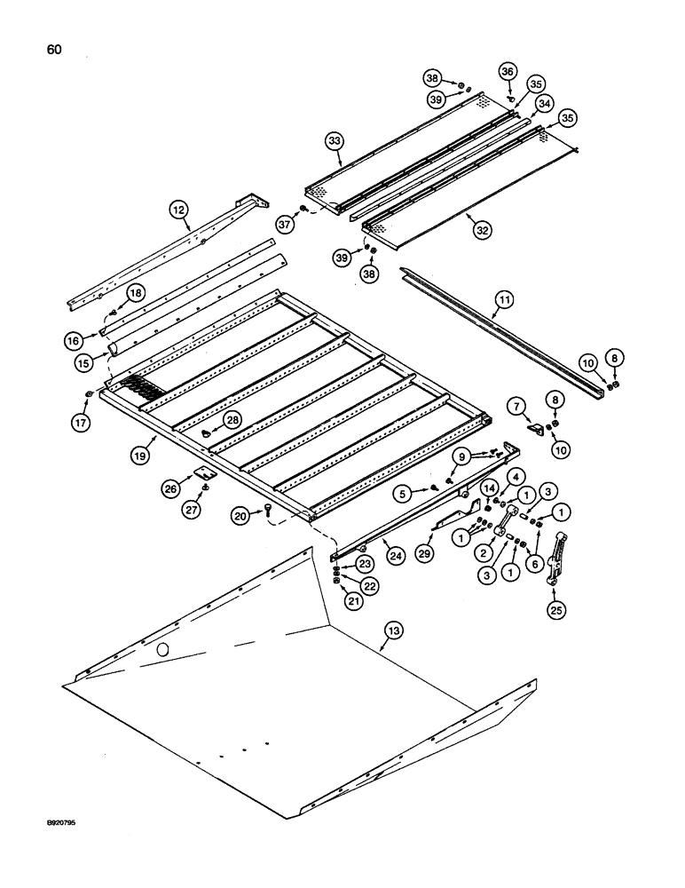 Схема запчастей Case IH 1660 - (060) - SHOE SIEVE, EXTENDED LENGTH CLEANING SYSTEM (74) - CLEANING