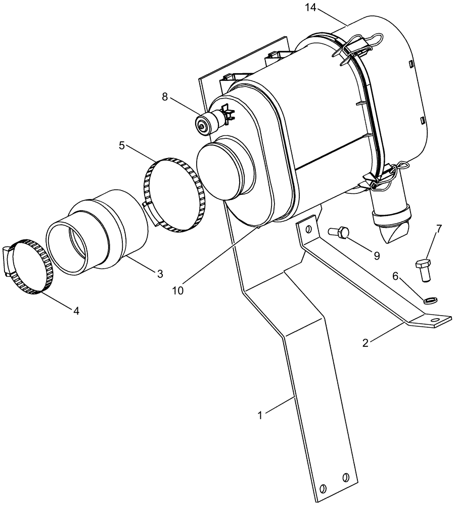 Схема запчастей Case IH P85 - (02-04) - AIR CLEANER AND MOUNTING - P85 (02) - ENGINE