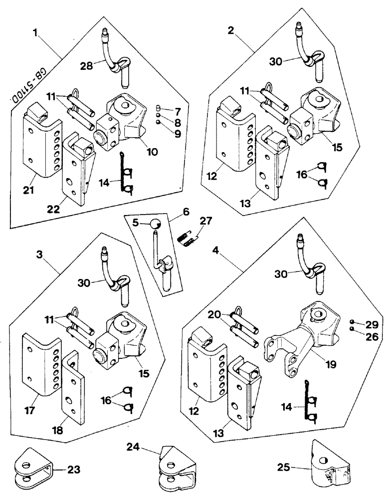 Схема запчастей Case IH 844S - (09-05) - TRAILER HITCH (12) - FRAME