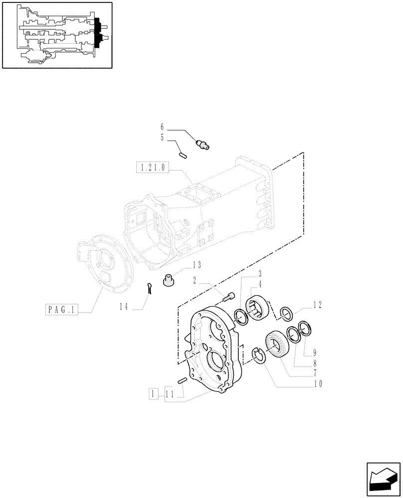 Схема запчастей Case IH MXU100 - (1.21.0/03[02]) - (VAR.085-087) 16X16 (SPS) W/P. SHUTTLE & ADV. HARNESS - REAR COVER (03) - TRANSMISSION