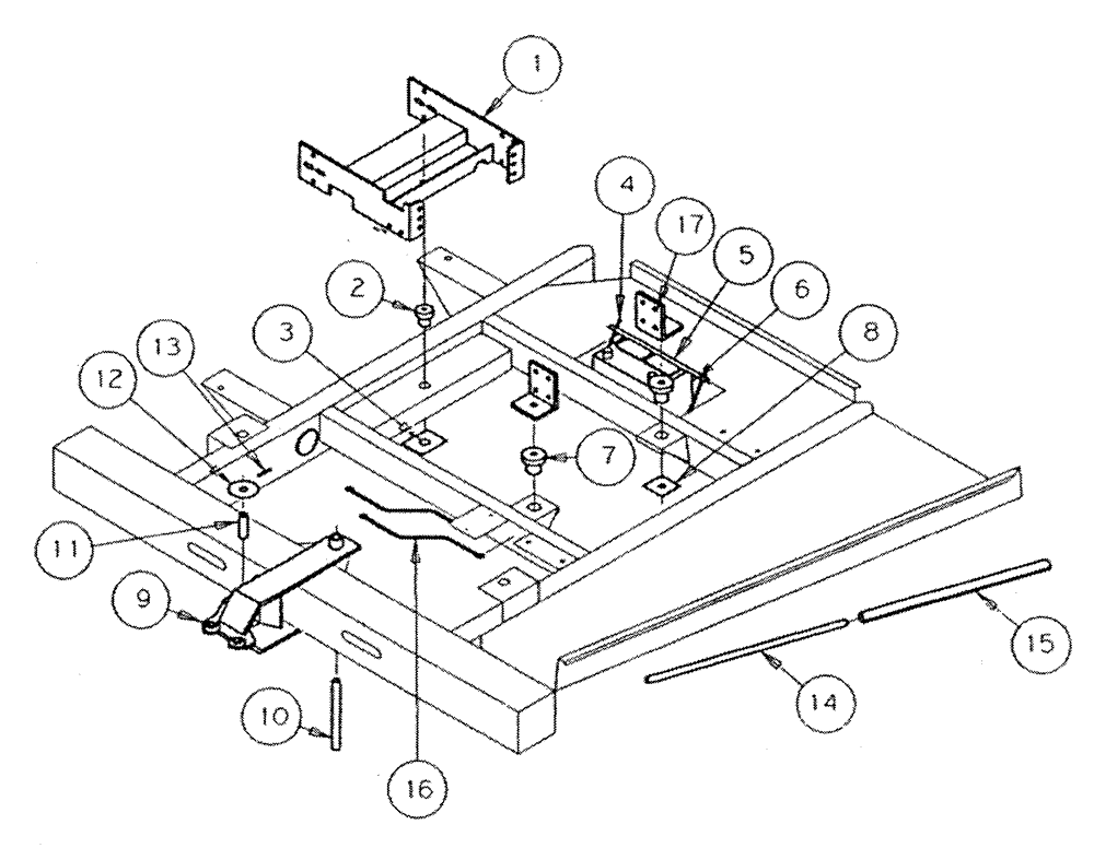 Схема запчастей Case IH PATRIOT - (03-001) - ENGINE MOUNTS (01) - ENGINE