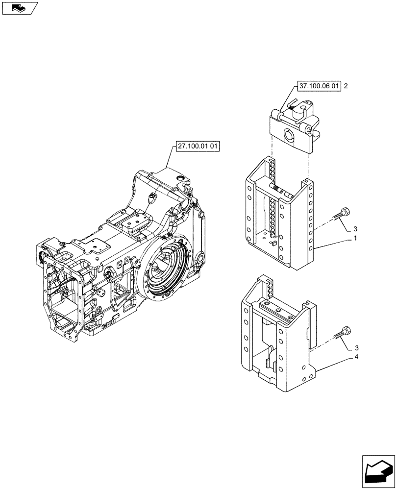 Схема запчастей Case IH PUMA 145 - (37.100.07) - VAR - 330955 - SLIDER TOW HOOK WITH AUTO SWIVEL COUPLING WITH WELDED K80 (GERMANY) (37) - HITCHES, DRAWBARS & IMPLEMENT COUPLINGS