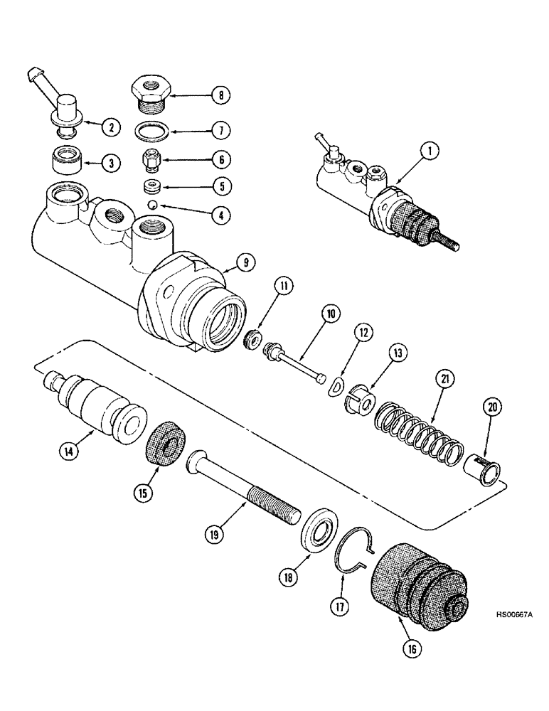 Схема запчастей Case IH 1680 - (7-12) - MASTER BRAKE CYLINDER (5.1) - BRAKES