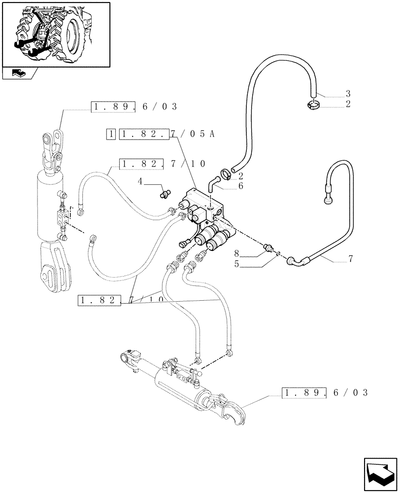 Схема запчастей Case IH PUMA 140 - (1.82.7/05) - 4 REM. (2NC+2CONFIG) FOR CCLS PUMP FOR EDC AND WITH HYDR. ADJUST LINK. - CONTROL VALVE (VAR.334845) (07) - HYDRAULIC SYSTEM