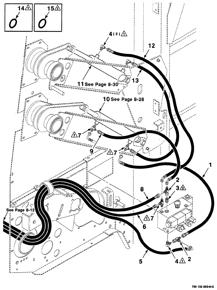 Схема запчастей Case IH RS561A - (8-010) - HYDRAULIC CONTROL ASSEMBLY,  LEFT, BALE TENSION (07) - HYDRAULICS