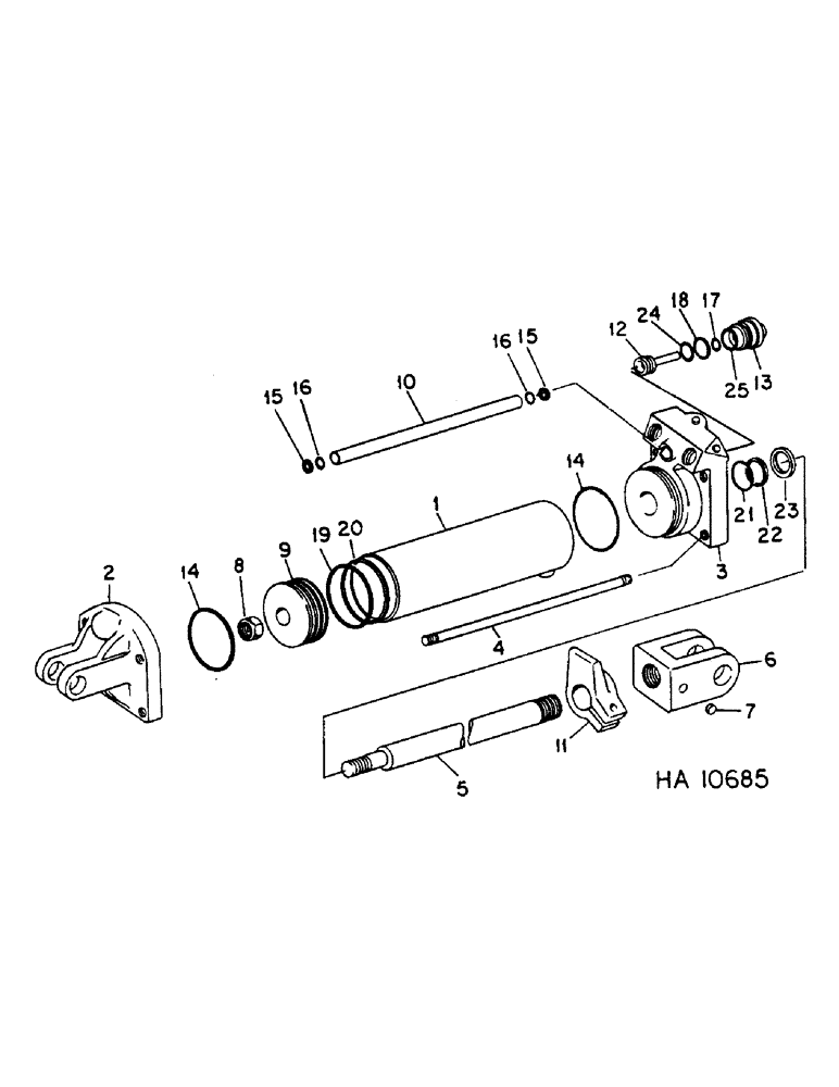 Схема запчастей Case IH 6500 - (B-15) - HYDRAULIC CYLINDER, 3.5 X 8 DOUBLE ACTING 