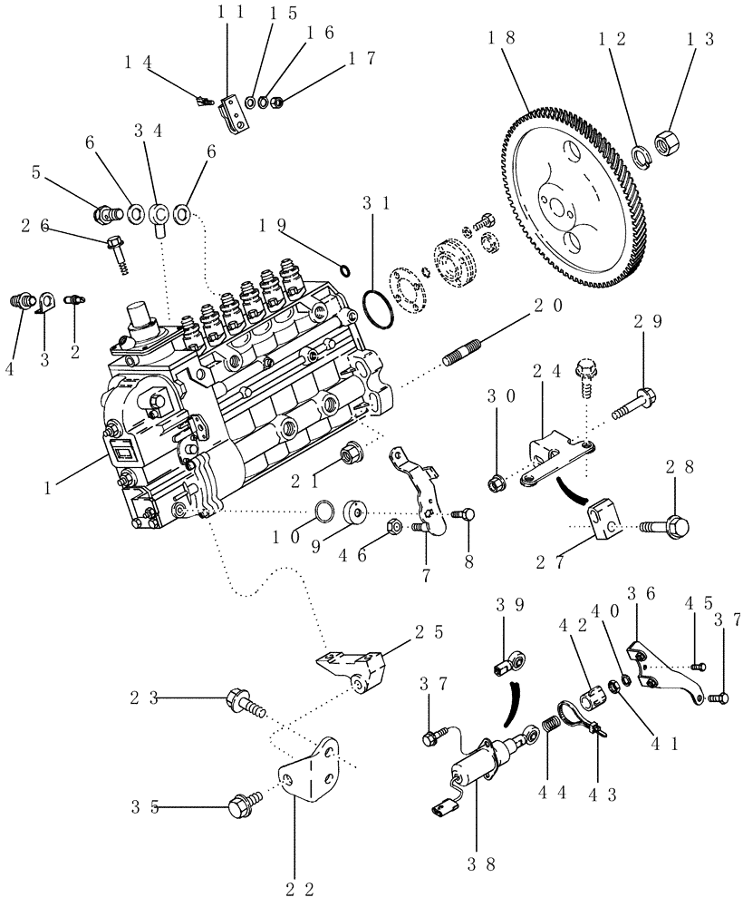 Схема запчастей Case IH MX210 - (03-07) - FUEL INJECTION - PUMP AND DRIVE, MX210 AND MX230 (03) - FUEL SYSTEM