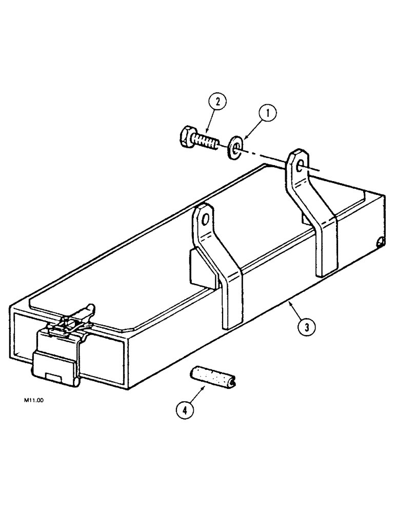 Схема запчастей Case IH 2130 - (9-164) - WARNING TRIANGLE BOX (09) - CHASSIS/ATTACHMENTS