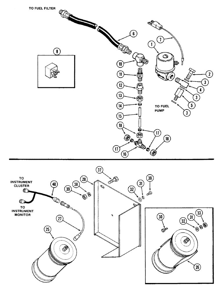 Схема запчастей Case IH 4694 - (4-102) - ENGINE AUTOMATIC SHUTOFF (04) - ELECTRICAL SYSTEMS