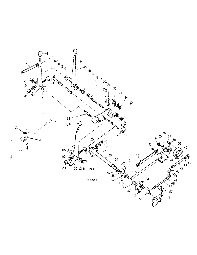 Схема запчастей Case IH 674 - (10-24) - DRAFT CONTROL LINKAGE (07) - HYDRAULICS