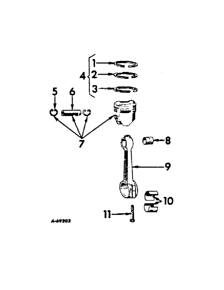 Схема запчастей Case IH C-200 - (G-06) - CONNECTING RODS AND PISTONS 