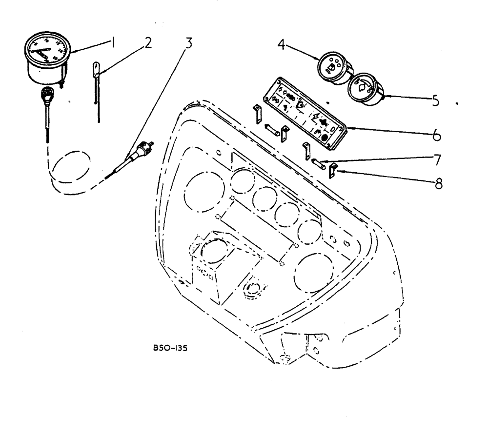 Схема запчастей Case IH 884 - (11-004) - INSTRUMENTS - TACHOMETER Instruments