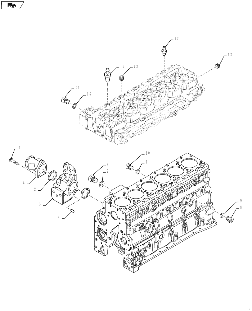 Схема запчастей Case IH 3230 - (10.402.03) - ENGINE COOLING SYSTEM (10) - ENGINE