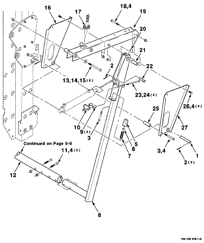 Схема запчастей Case IH RS561 - (05-004) - KICKER ASSEMBLY (LEFT) (16) - BALE EJECTOR