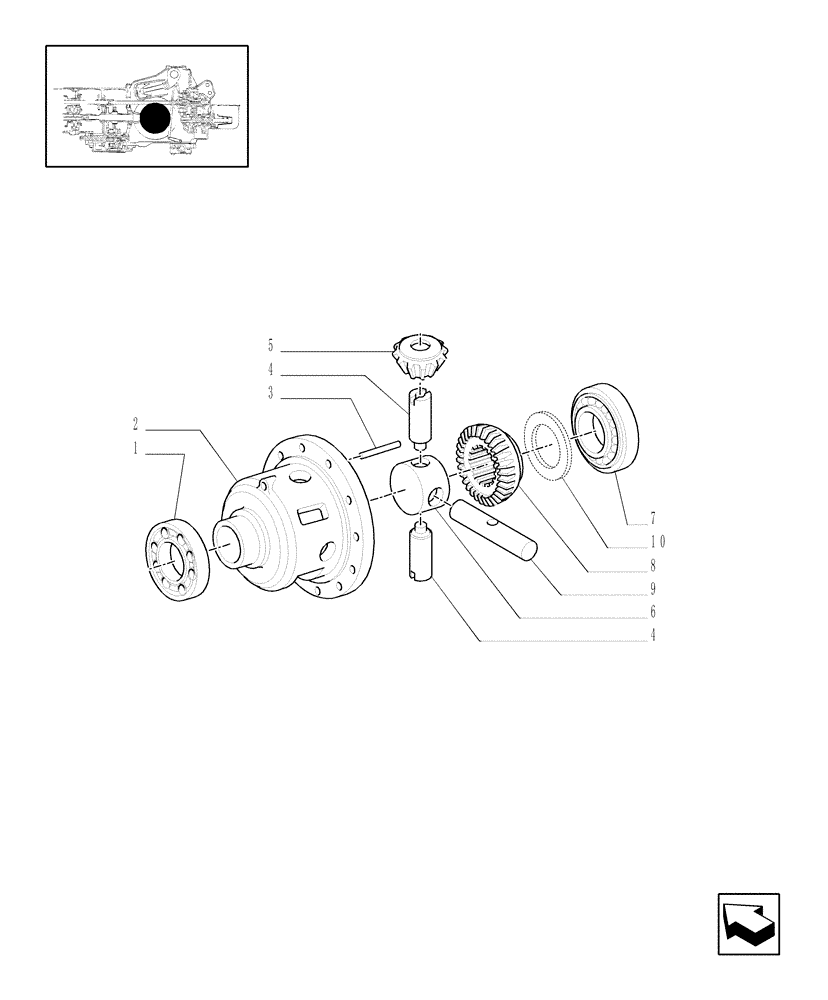 Схема запчастей Case IH MXM120 - (1.32.4) - DIFFERENTIAL GEARS (03) - TRANSMISSION