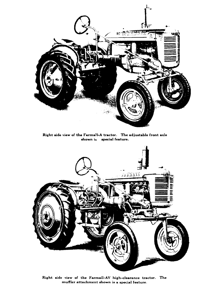 Схема запчастей Case IH FARMALL AV - (003) - RIGHT SIDE VIEW OF THE FARMALL-A TRACTOR, RIGHT SIDE OF THE FARMALL-AV HIGH CLEARANCE TRACTOR (00) - GENERAL
