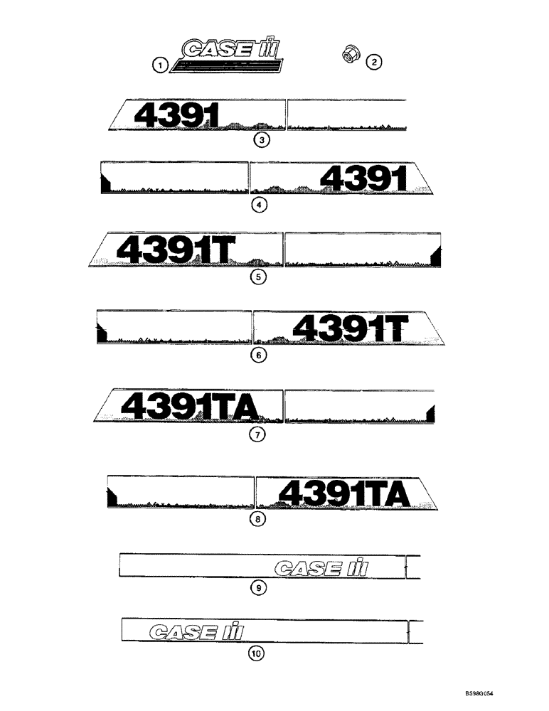 Схема запчастей Case IH 4391 - (9-06) - DECALS (09) - CHASSIS