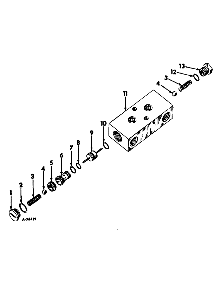 Схема запчастей Case IH HYDRO 70 - (10-41) - HYDRAULICS, DOUBLE ACTING CHECK VALVE (07) - HYDRAULICS