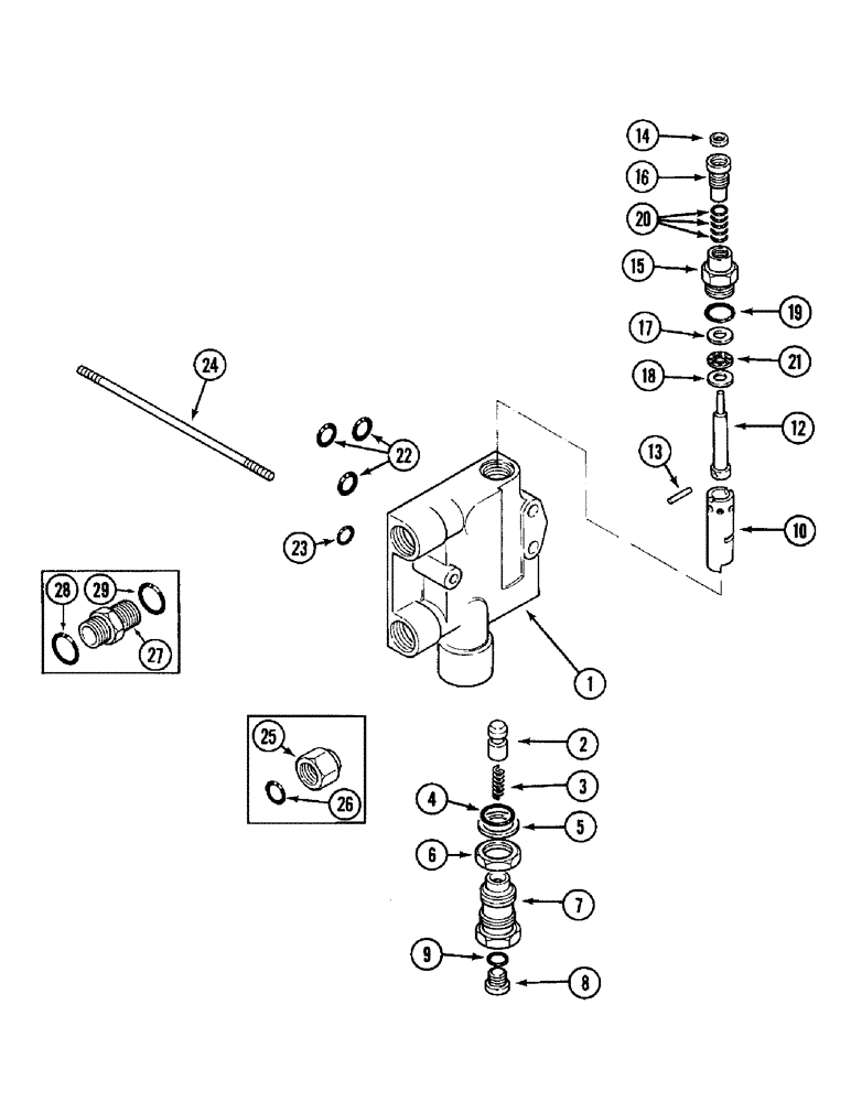 Схема запчастей Case IH 8920 - (8-058) - HYDRAULIC REMOTE VALVE ASSEMBLY, POWER BEYOND (08) - HYDRAULICS