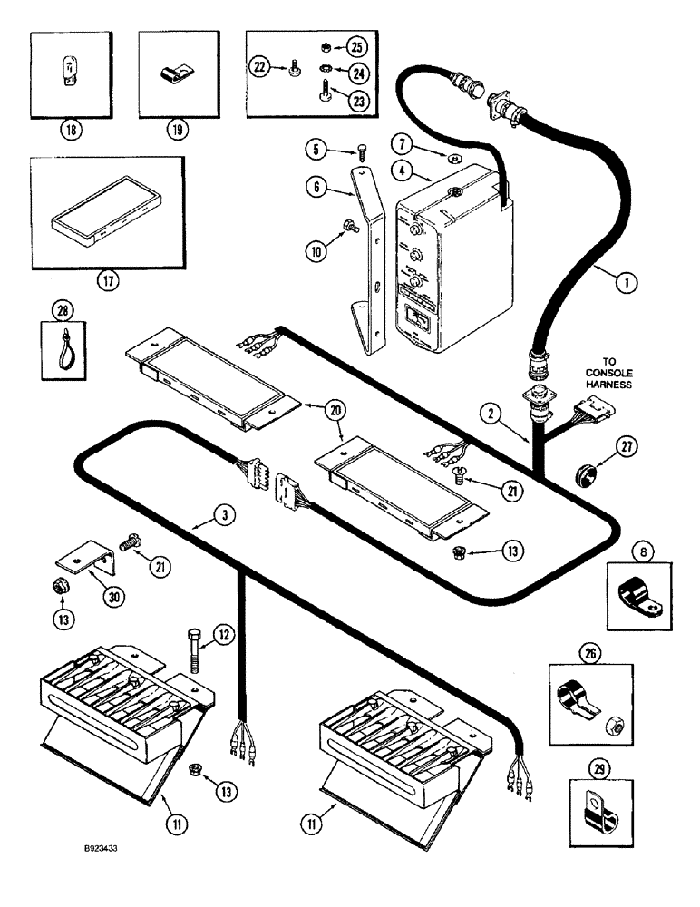 Схема запчастей Case IH 1666 - (4-36) - GRAIN SCAN MONITOR (06) - ELECTRICAL