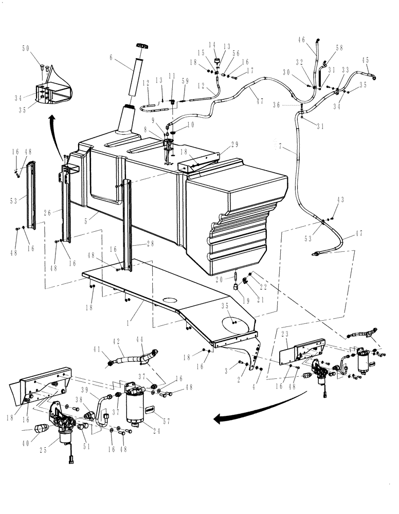 Схема запчастей Case IH 9230 - (10.246.03[02]) - FUEL SYSTEM, FUEL TANK (10) - ENGINE